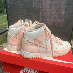 Woman’s Nike Orange Pearl High Dunks